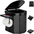 Portable Camping Toilet Foldable for Adults with Phone Shelf - Compact