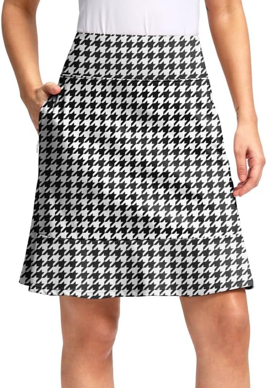Viodia 20 Inch Knee Length Skorts with Pockets for Women