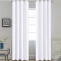 Yakamok Pure White Room Darkening Curtain Panels - Thermal Privacy