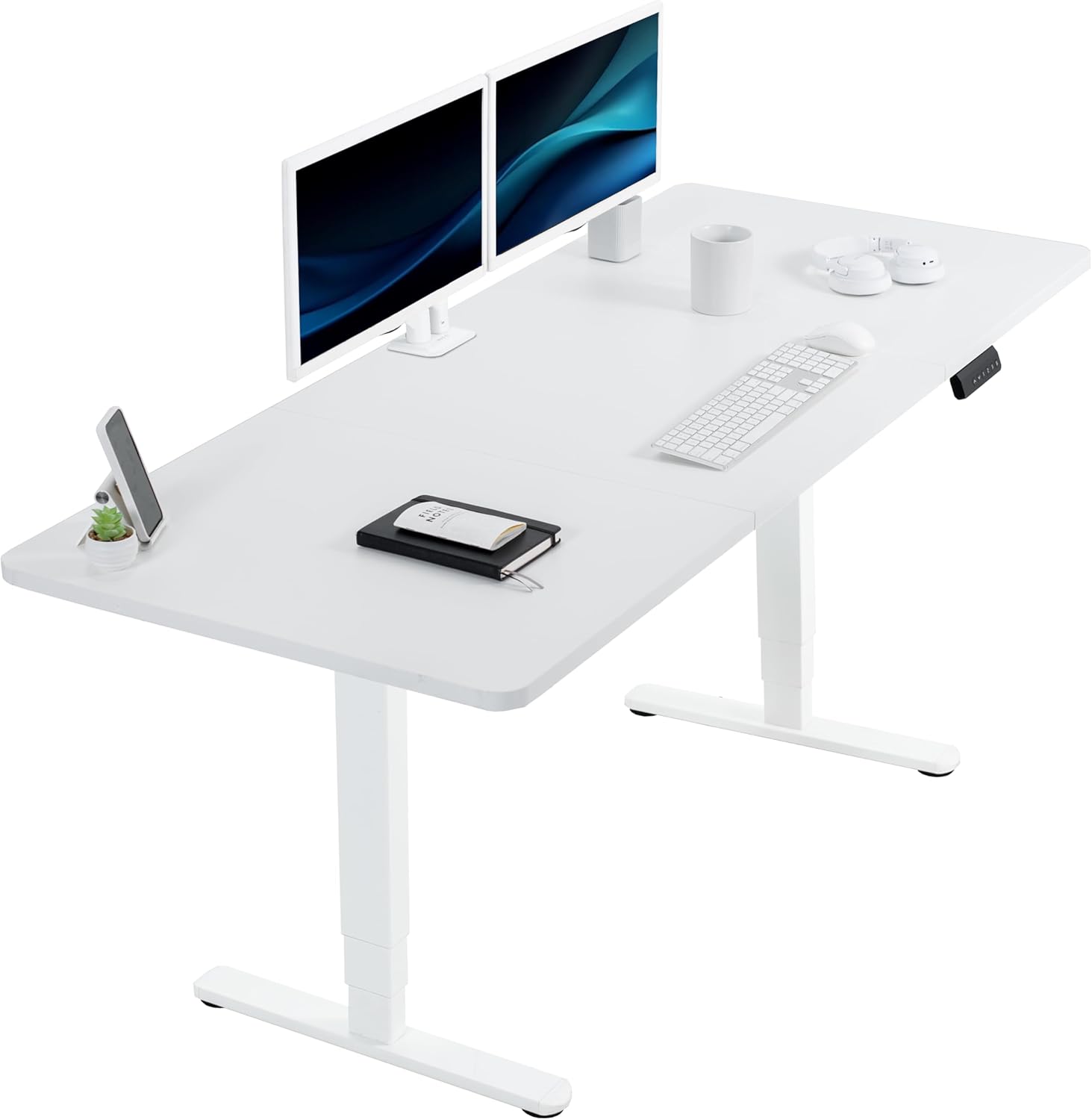 VIVO Electric Sit Stand Desk with Memory Height Adjustment