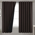 100% Room Darkening Thermal Blackout Curtains 52 x 63 in (2 Panels)