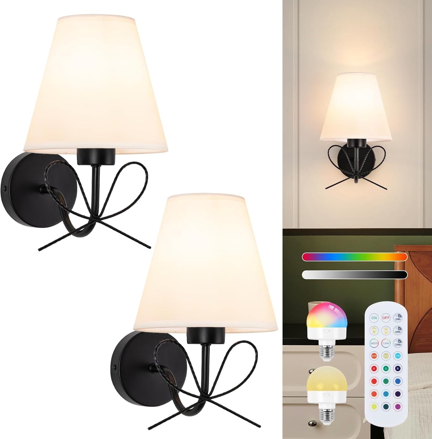 ADISUN Modern Wall Sconce Set of Two for Stylish Home Lighting
