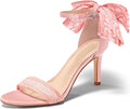 Stylish High Heel Sandals for Women with Lace Bow Tie by Coutgo