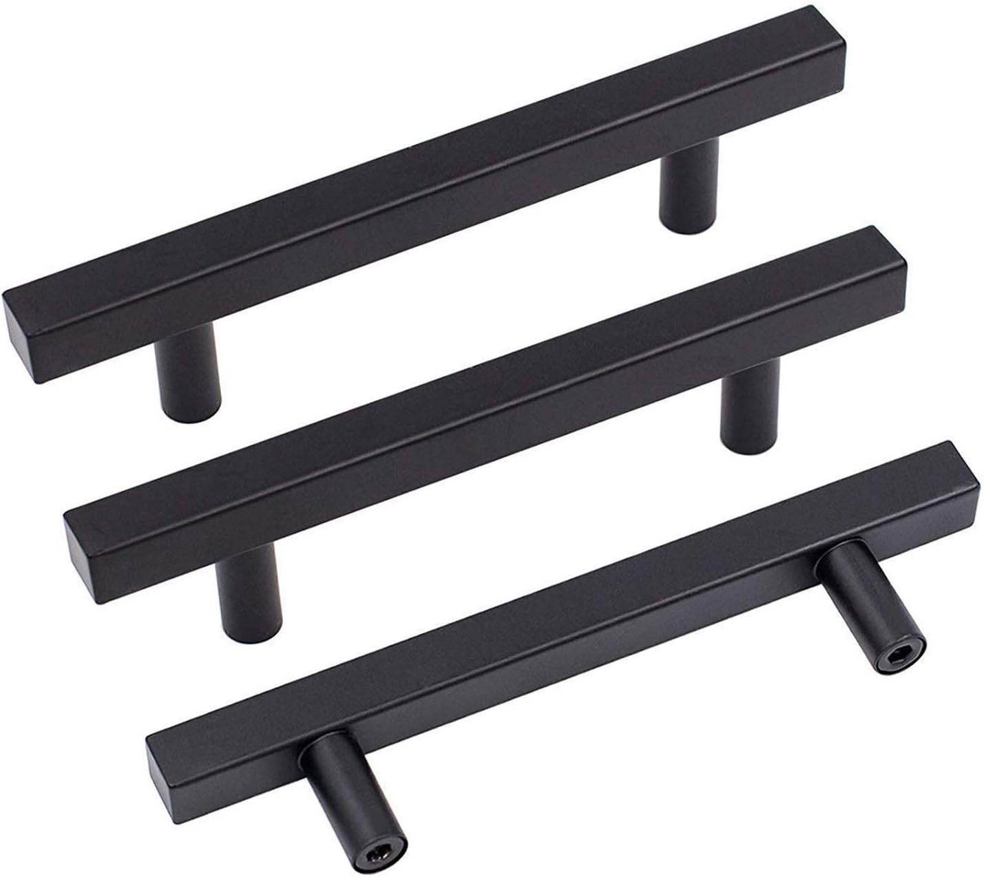 Matte Black Cabinet Pulls for Modern Kitchen and Bathroom Decor