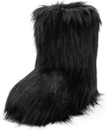 IXU Women's Faux Fur Mid-Calf Boots - Warm, Fluffy Comfort