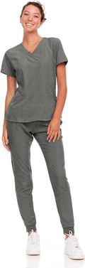 Natural Uniforms Womens Cool Stretch Jogger Scrub Set (Style Z1K5)