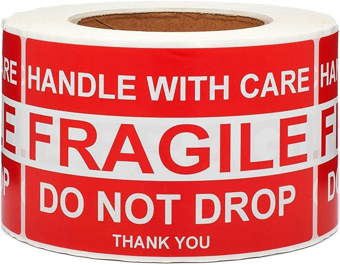 Large Fragile Stickers 4ft' x 6ft' for Safe Shipping and Moving