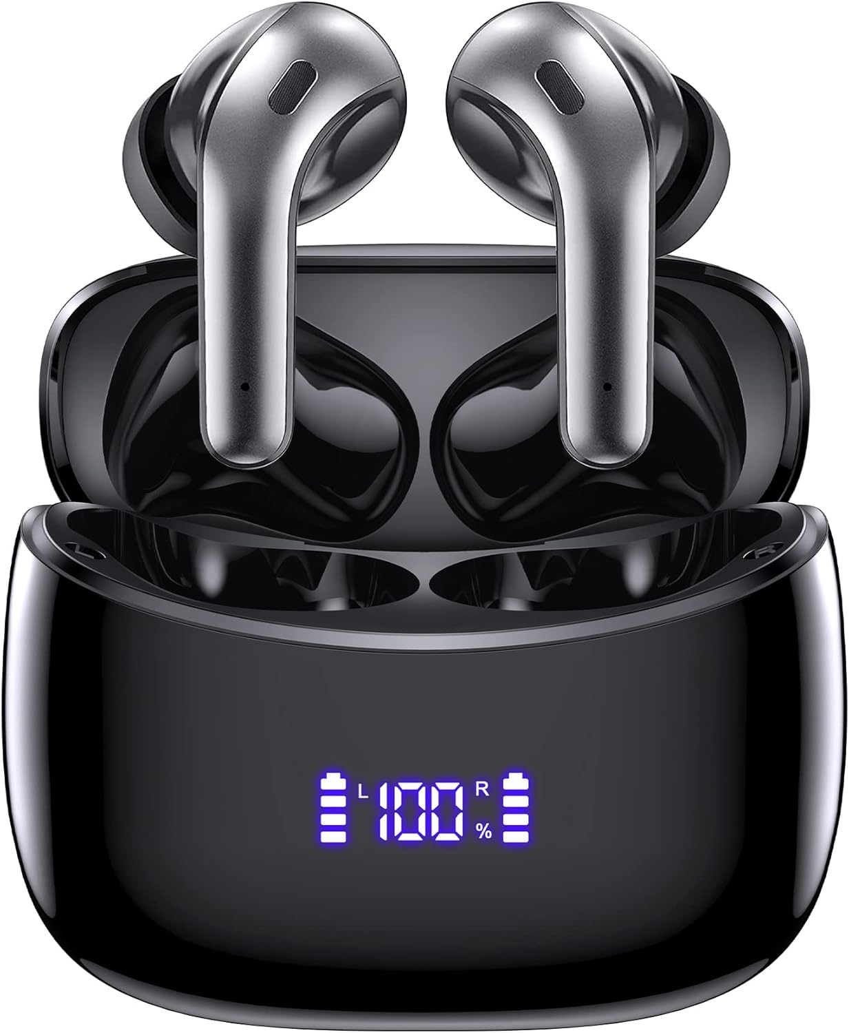 Wireless Bluetooth Earbuds with Noise Cancelling & 60Hrs Playback
