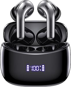 Wireless Earbuds with 60H Playtime and LED Power Display