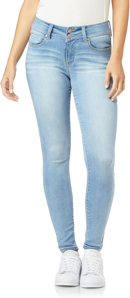 WallFlower Women's Ultra Skinny Mid-Rise Jeans for Every Body