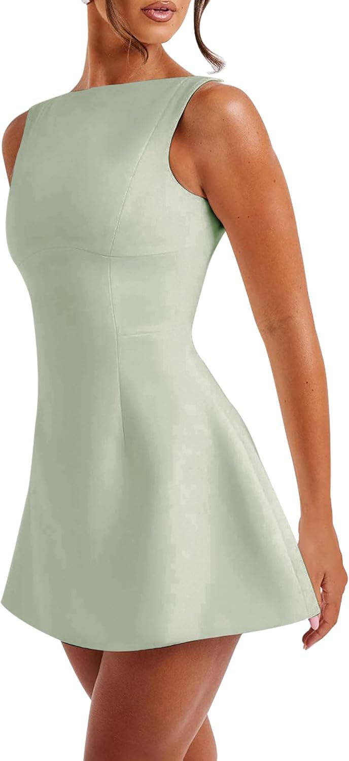 LuFeng Women's Summer Sexy Sleeveless Mini Dress for Parties