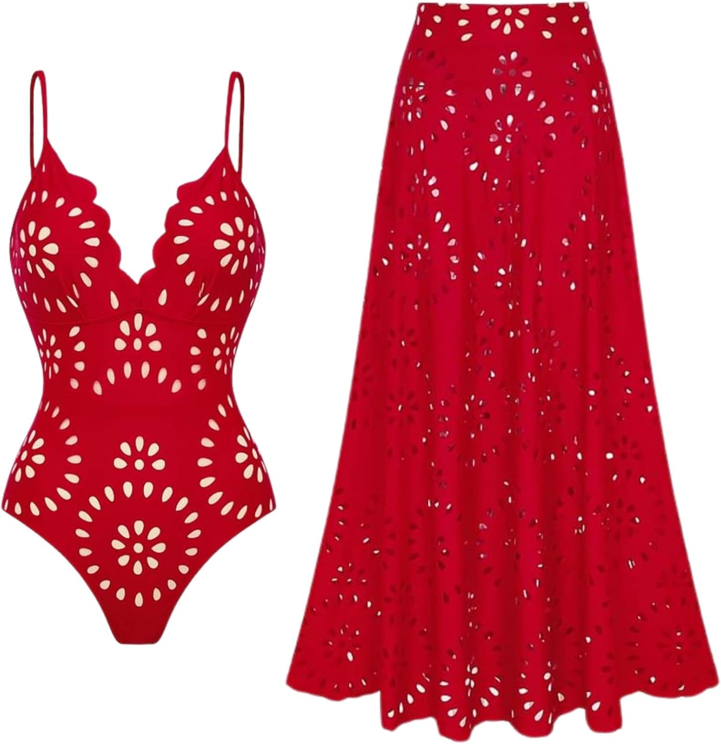 FLAXMAKER Women's One Piece Bathing Suit with Petal Design