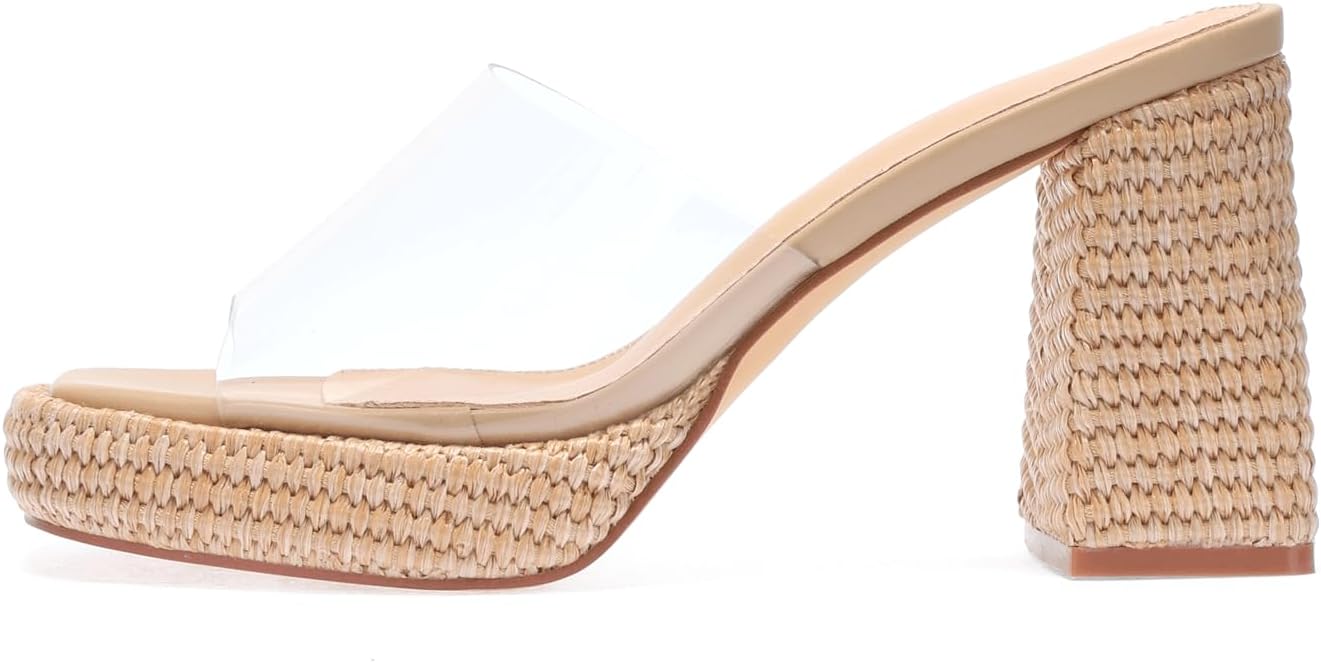 Monrovia Raffia Heeled Sandals for Women - Stylish Summer Footwear