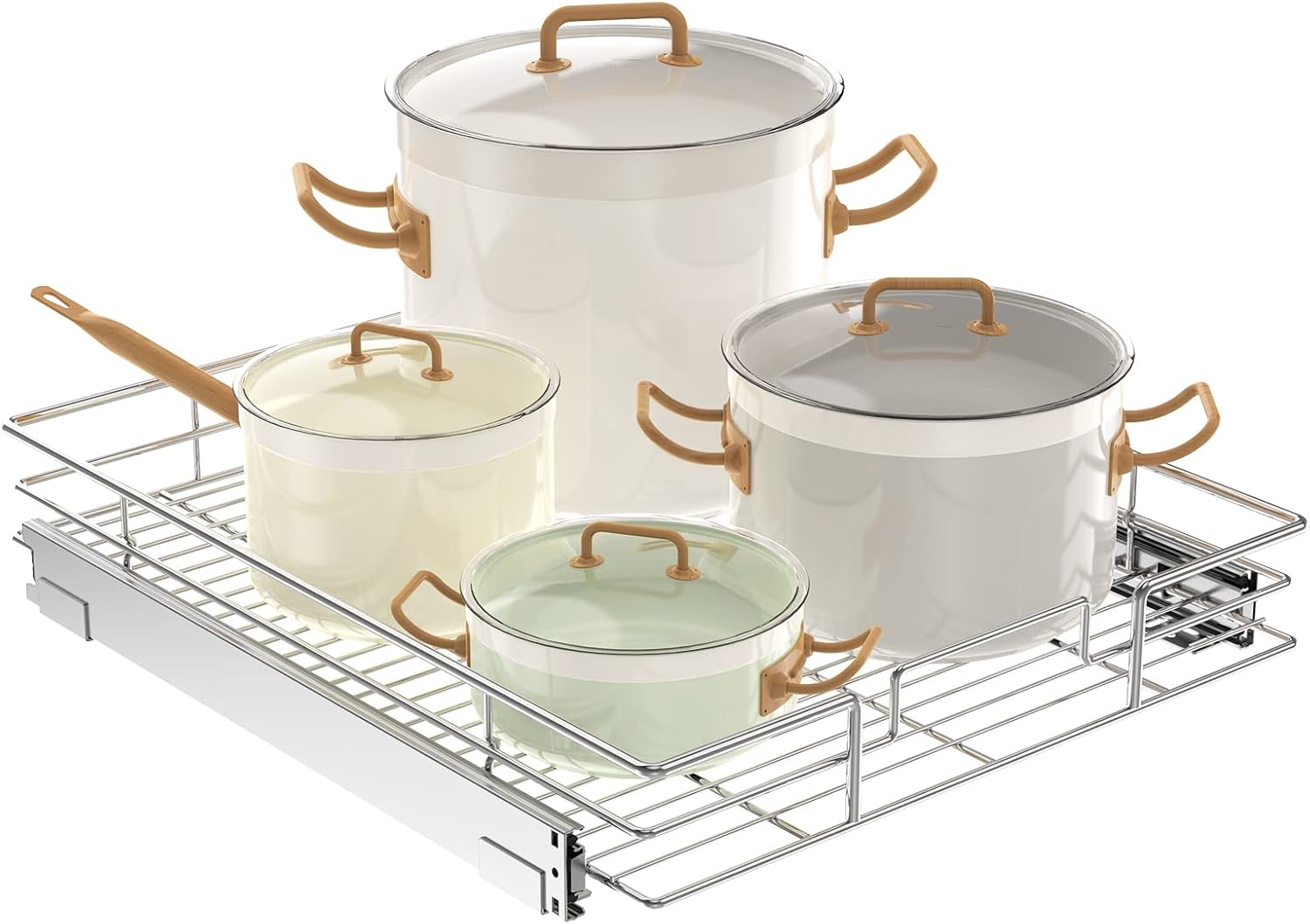 LOVMOR Pull Out Cabinet Organizer for Efficient Kitchen Storage