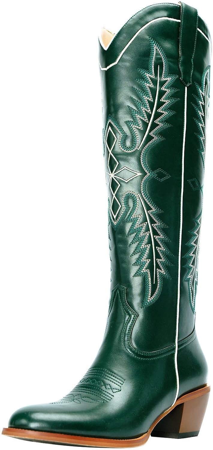 GORBINETI Women Cowboy Boots: Stylish Mid Calf Cowgirl Footwear