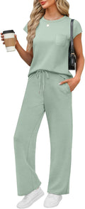 WIHOLL 2 Piece Women's Casual Summer Travel Set - Lightweight Comfort