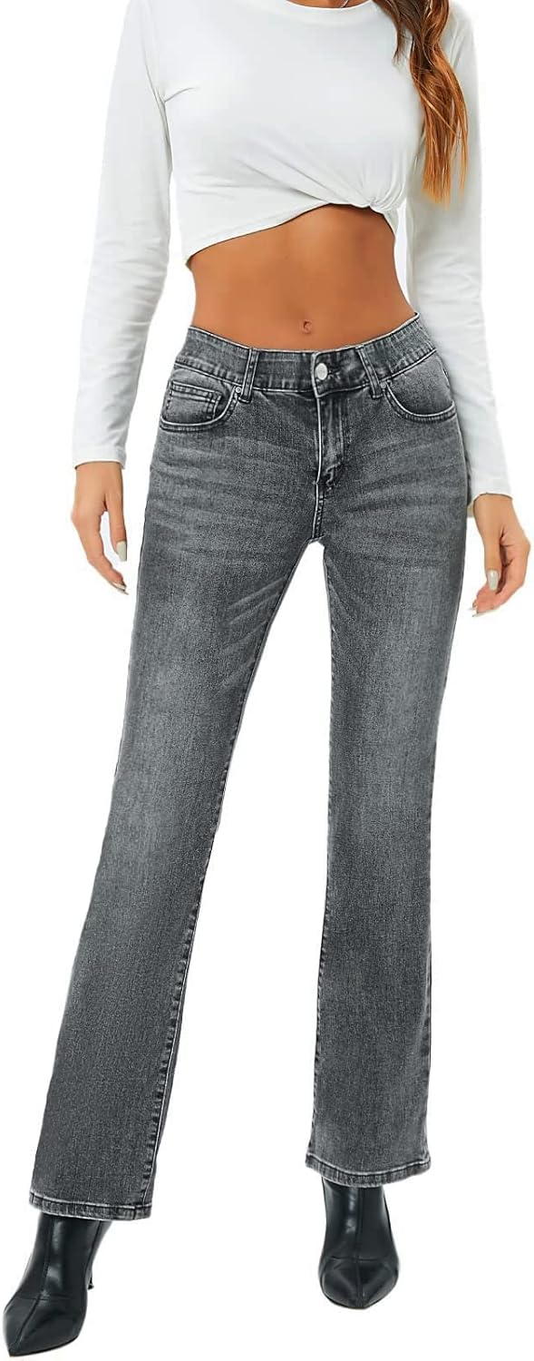 MetHera Women's Le Mel Classic Stretch Bootcut Jeans for Comfort