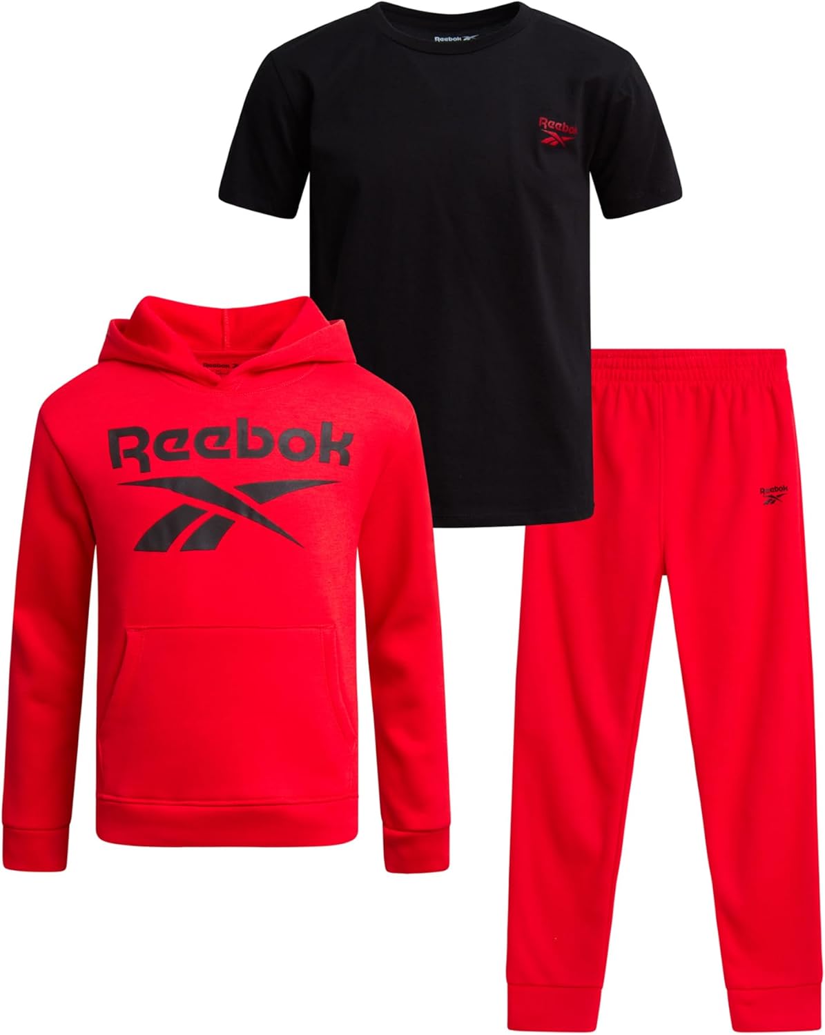 Reebok Boys Sweatsuit Set - 3 Piece Athletic Outfit for Boys