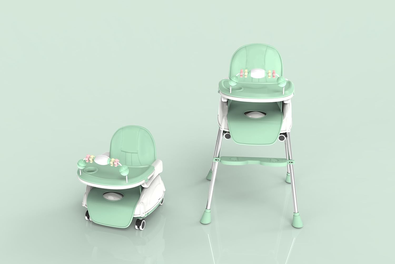 Portable 4-in-1 Baby High Chair - Easy Clean & Travel Friendly!