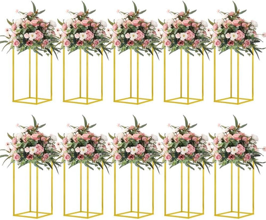 10 Pcs 15.75in Gold Wedding Flower Vase by MEISHAONV