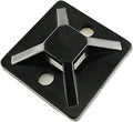 HS Cable Tie Mounts Self Adhesive with Screw Hole 100 Pack - Durable