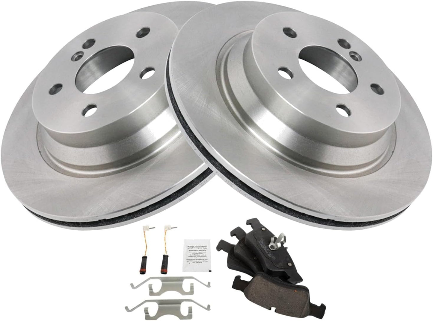 TRQ Rear Brake Pad & Rotor Kit for Mercedes-Benz Vehicles