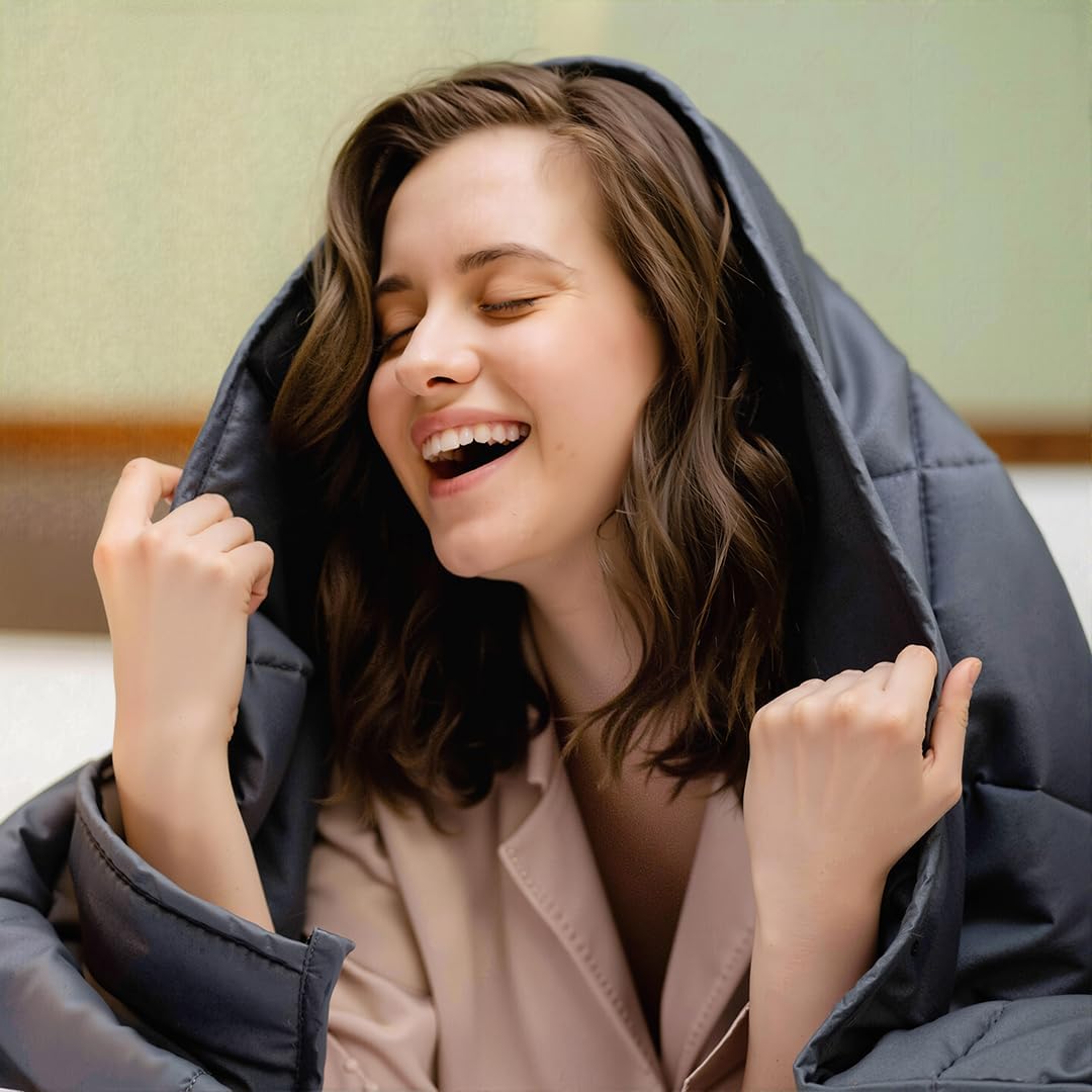 Smart Queen Weighted Blanket for Adults, Soft Cooling Comfort