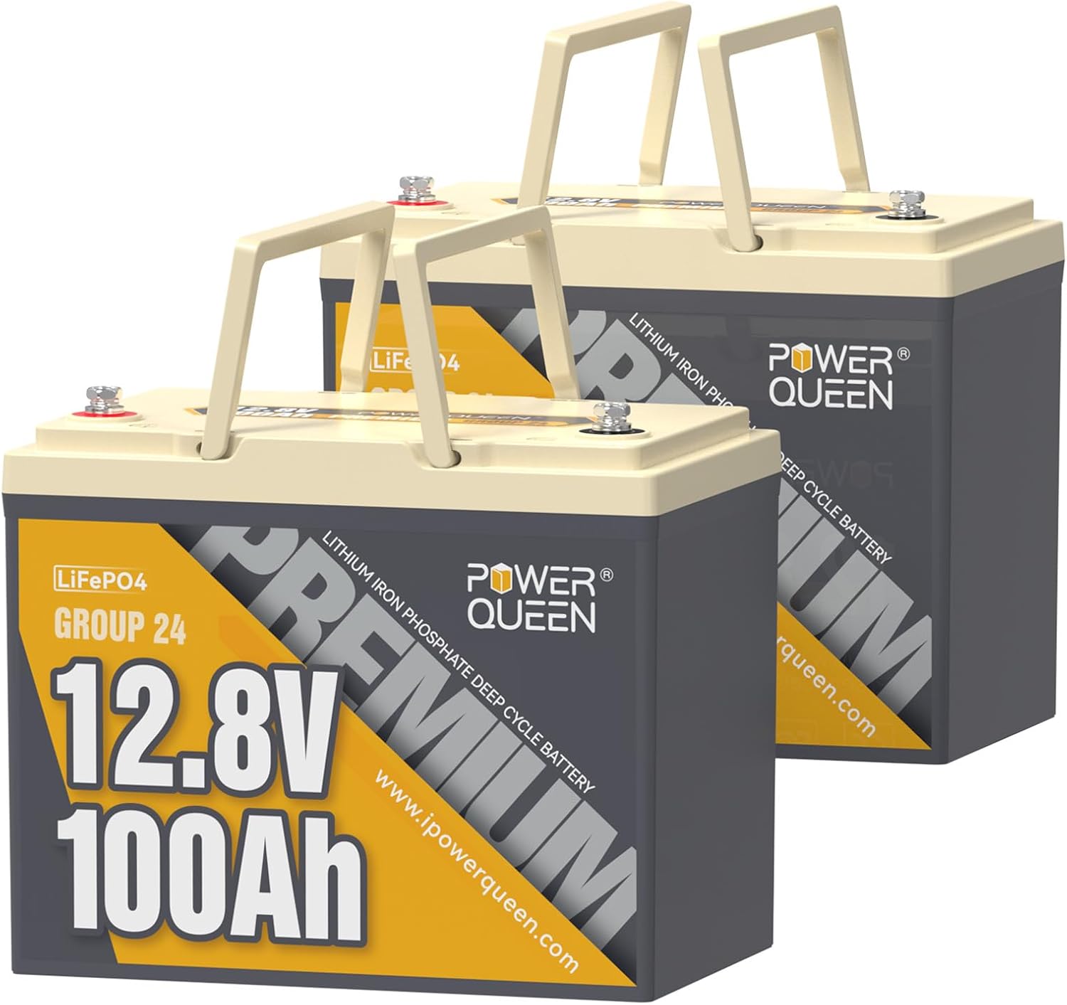 Power Queen 12V 100Ah LiFePO4 Battery for RV and Solar Systems