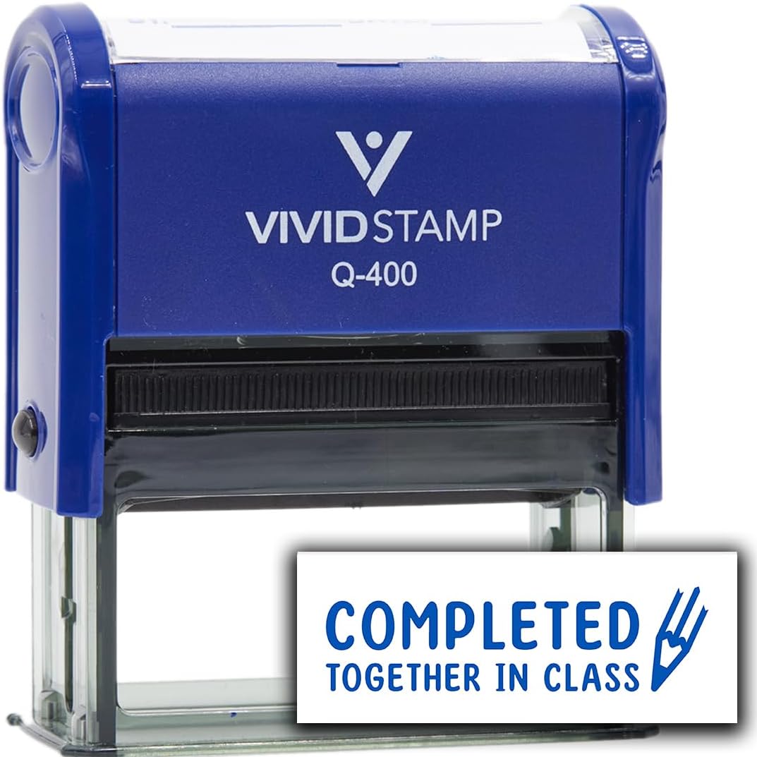 Vivid Stamp Completed Together in Class Stamps for Grading