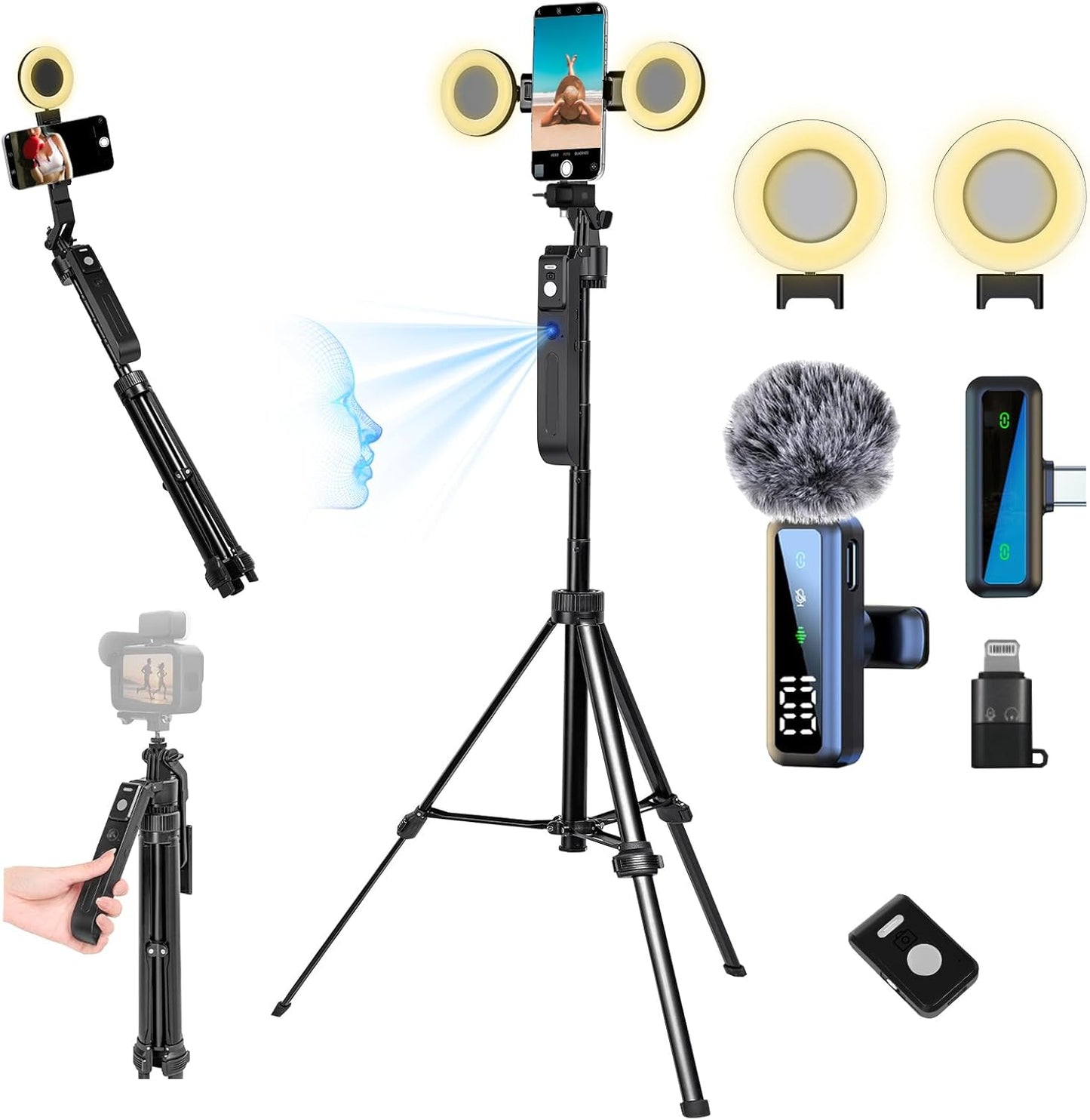 Auto Face Tracking Tripod for iPhone and Android Phones