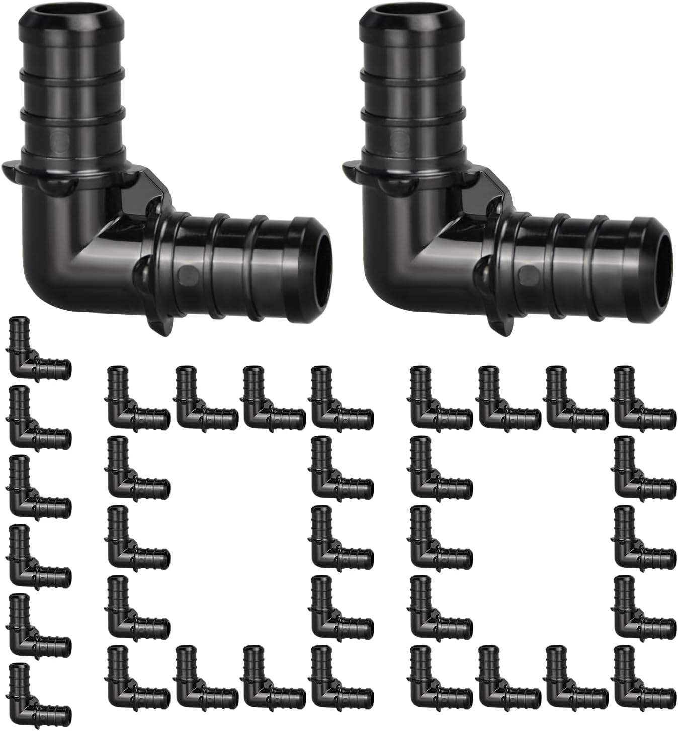 1/2in Poly PPSU Barb Crimp PEX Fitting Set for Easy Install