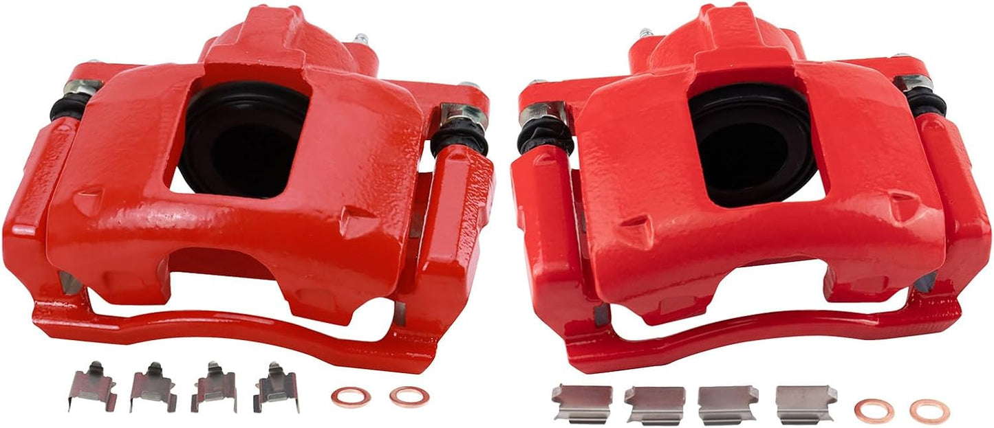 TRQ Front Performance Brake Caliper Set for Chrysler, Dodge, Jeep