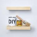 Homeforia Wood Floating Shelf 12 in - Solid Natural Pine Shelves