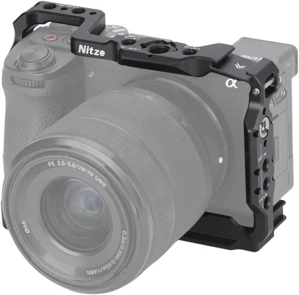 Nitze a6700 Camera Cage for Sony A6700 with Quick Release