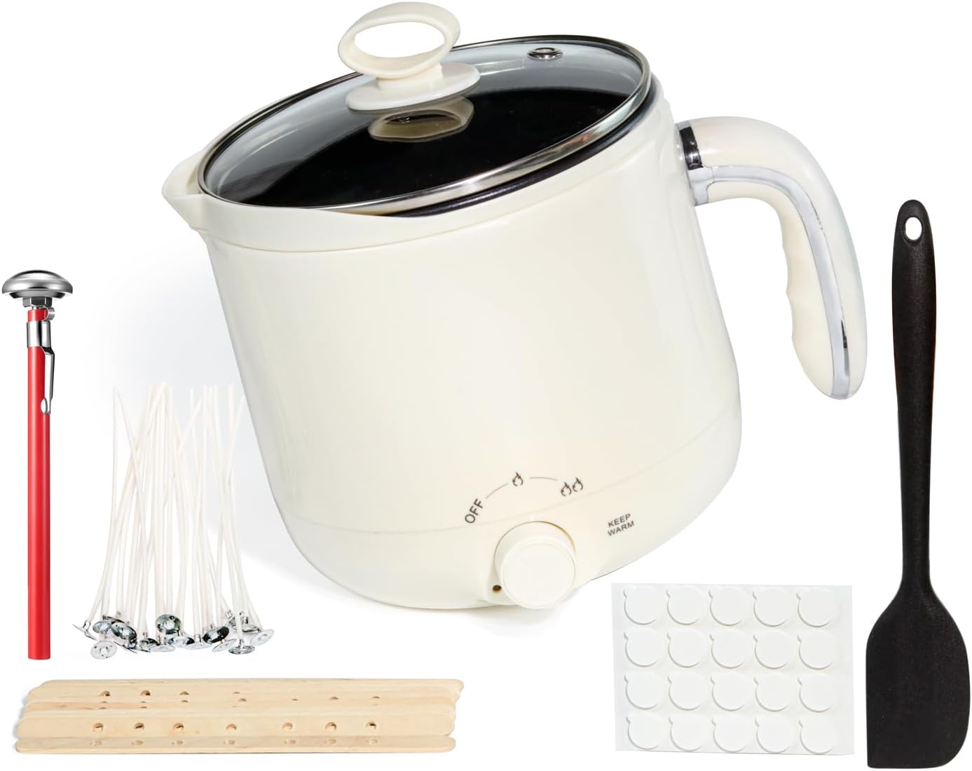 Aroparc Wax Melter for Candle Making with Thermometer and Spout