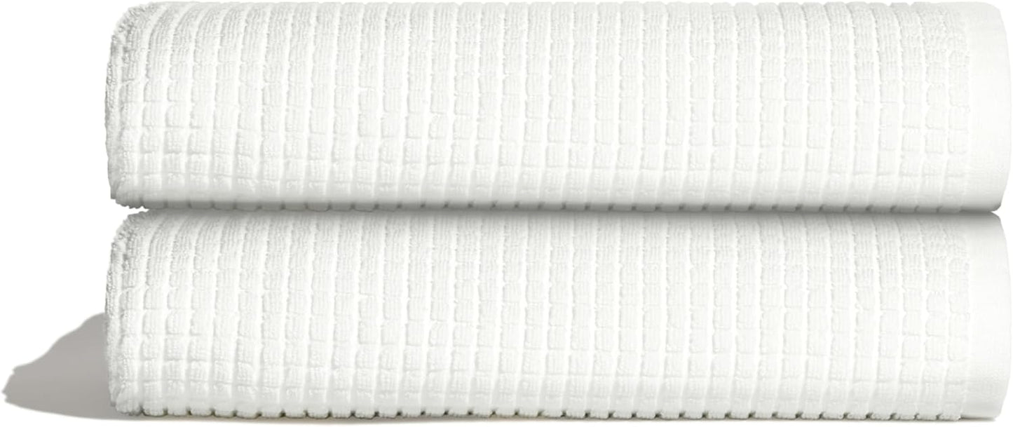 Luxury Terry Cotton Waffle Bath Towel Set for Everyday Use
