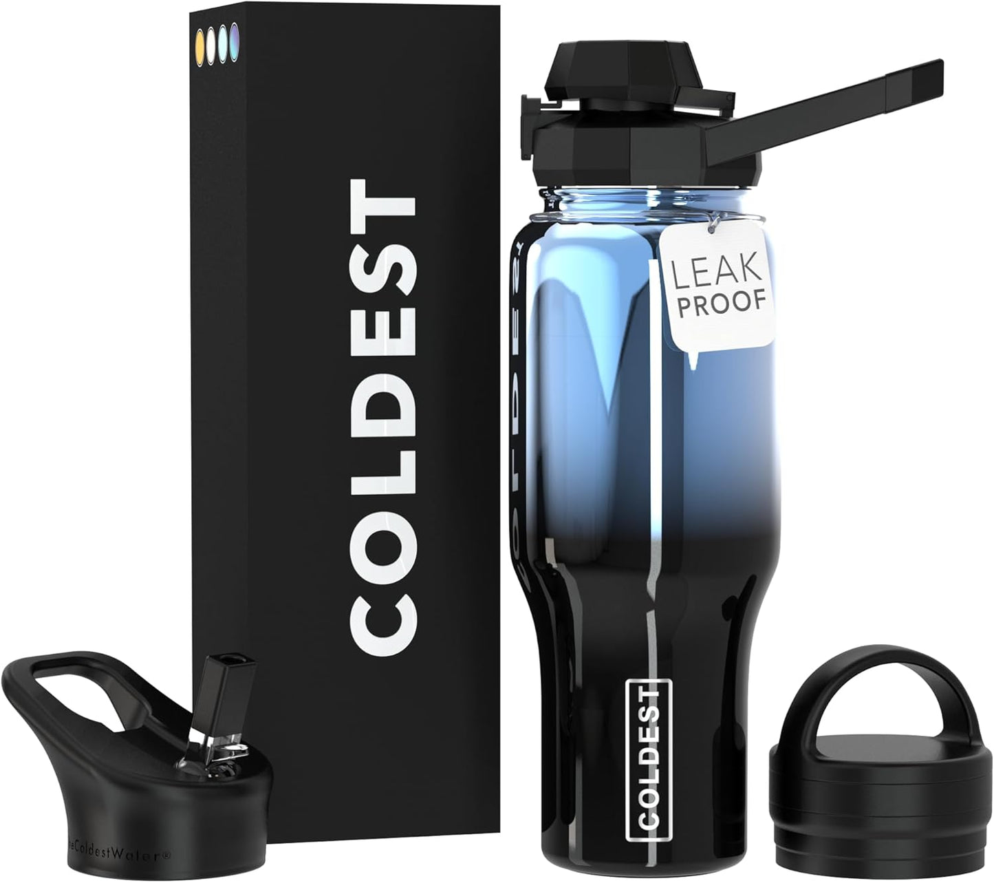 Coldest Sports Water Bottle - Insulated Stainless Steel Tumbler