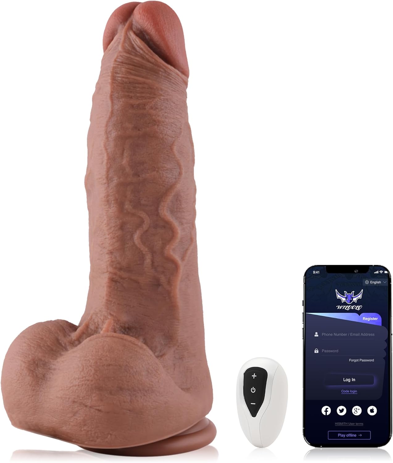 Huge Thick Dildo with App Control for Ultimate Pleasure Experience