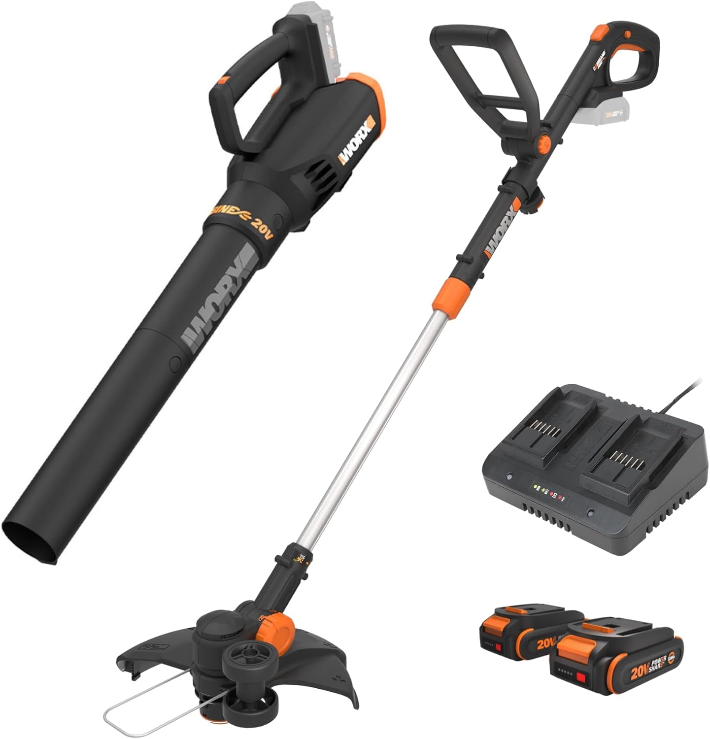 Worx 20V GT Revolution Cordless Trimmer & Leaf Blower Combo