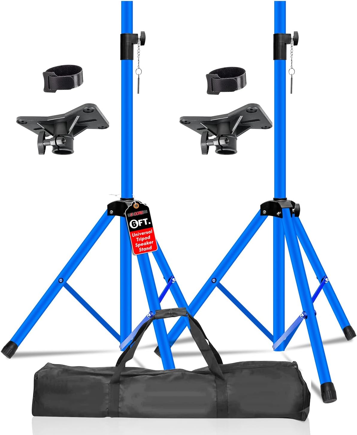 5 Core Adjustable Height Speaker Stand Tripod Pair for DJs