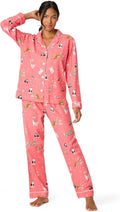 Cotton Flannel 3-Piece Womens Pajama Set - Soft Festive Print