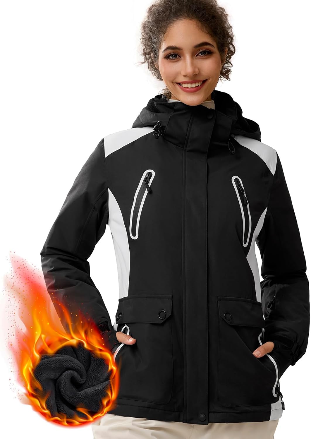 FREE SOLDIER Women's Waterproof Ski Jacket
