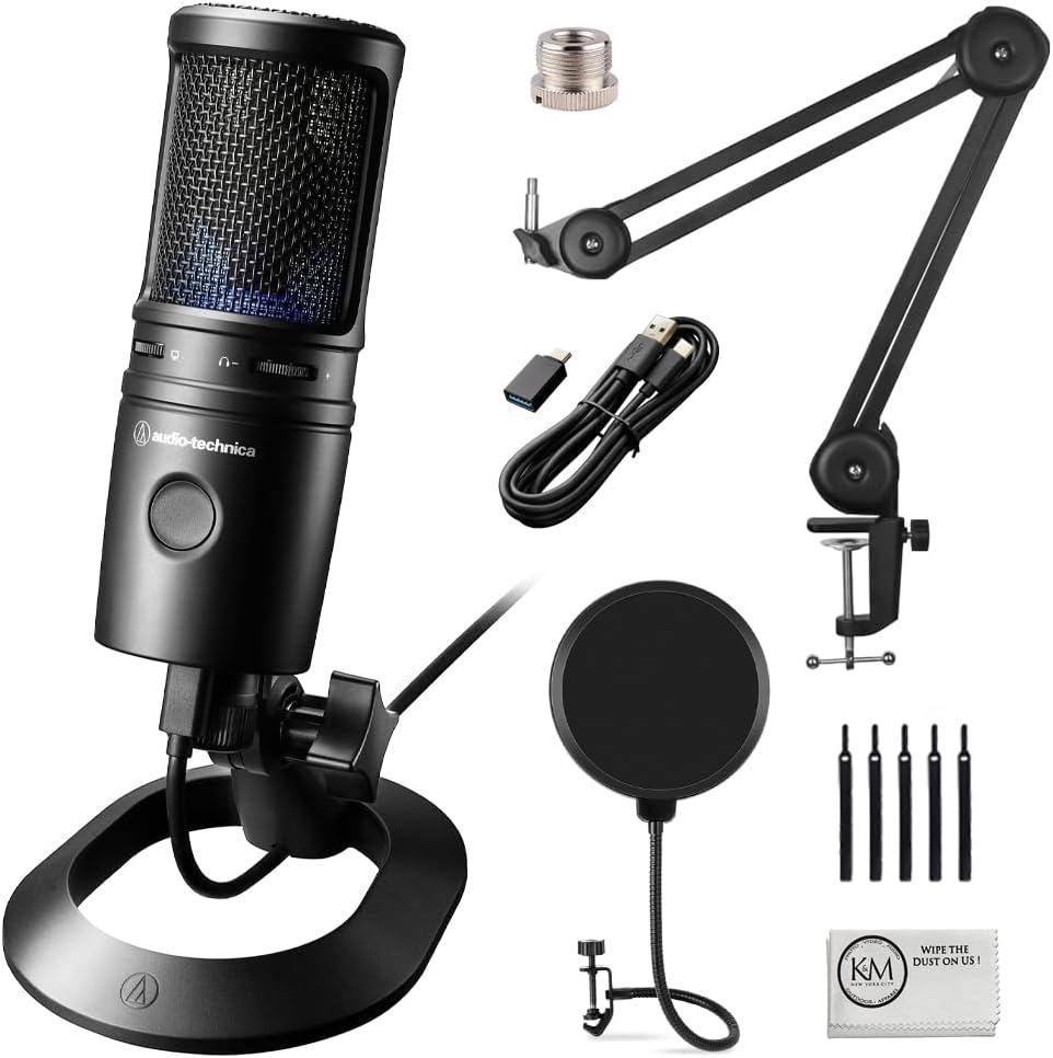 Audio-Technica AT2020USB-X Cardioid USB Microphone with Arm