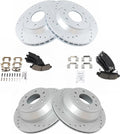Front & Rear Ceramic Brake Pad and Rotor Kit for Trailblazer 2002-05