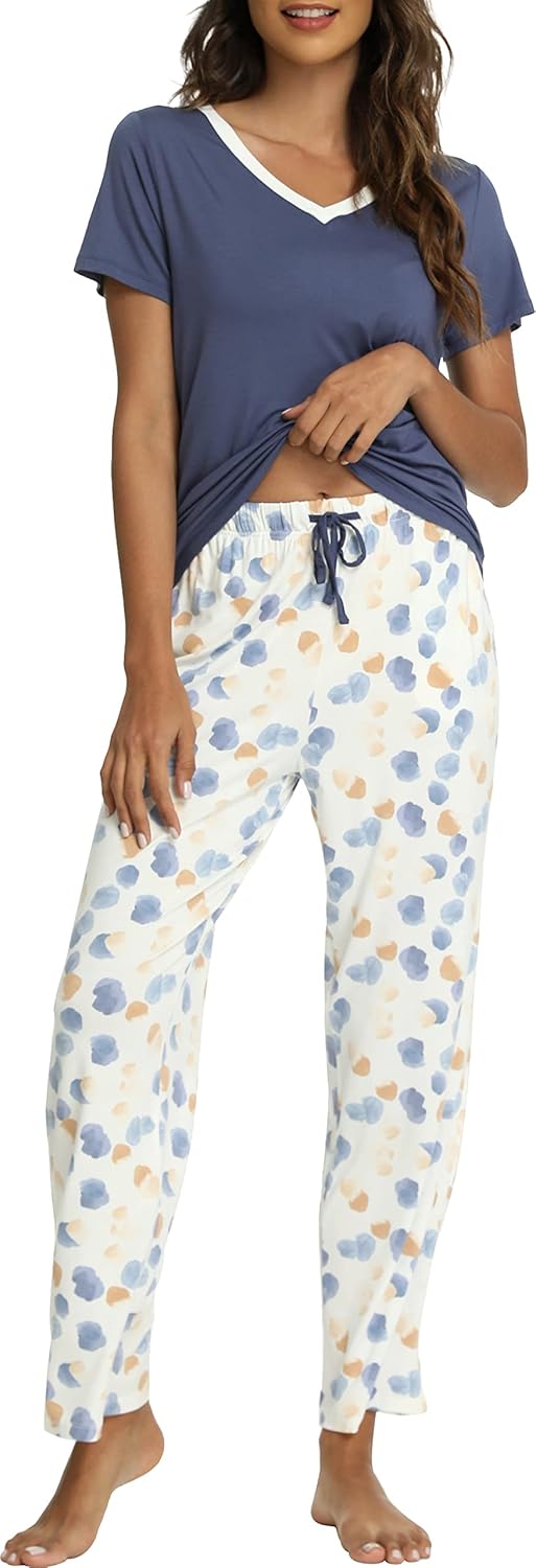 GYS Womens Bamboo Viscose Pajamas Set for Ultimate Comfort