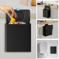Stainless Steel Hanging Trash Can with Lid - Compact Countertop