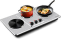 Cusimax Hot Plate Countertop Triple Burner - Compact 3-Zone Electric