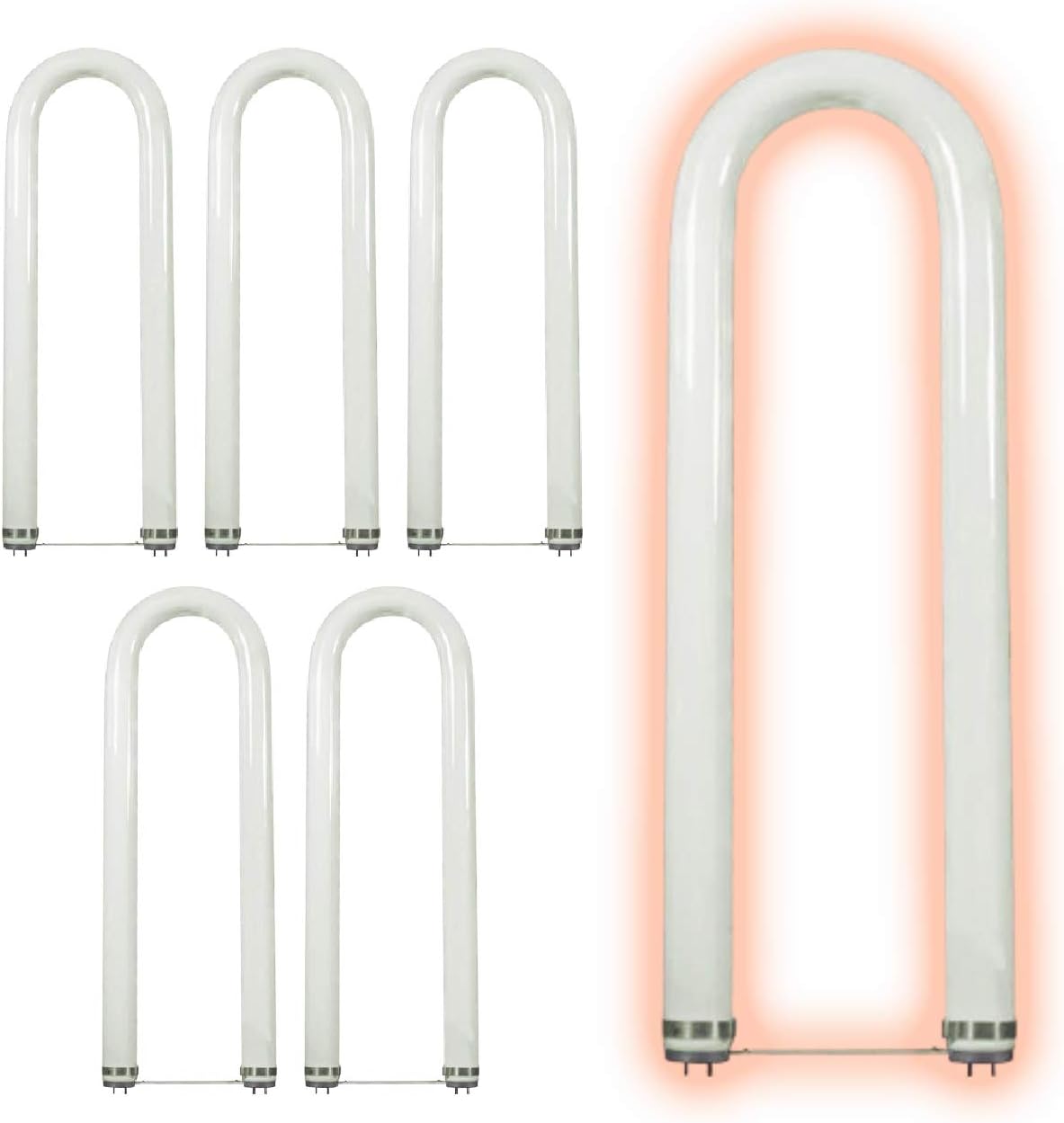 132-Watt 6 Inch T12 Fluorescent U-Bend Light Bulb High Output