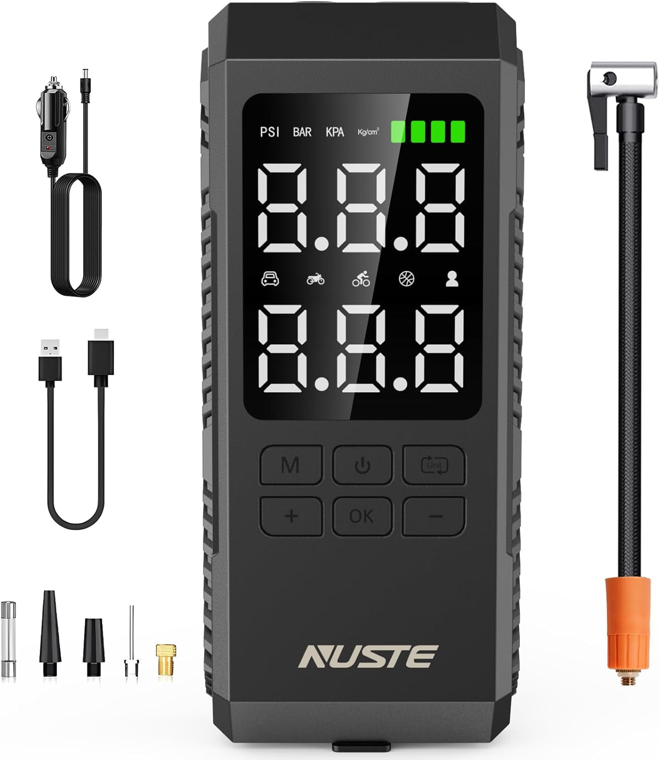 NUSTE Portable Tire Inflator - Quick & Easy 150PSI Air Pump