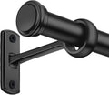 1 Inch Blackout Curtain Rods for Windows Patio Adjustable 28in-48in